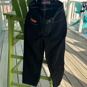 Empyre Black Contrast Stitch Skate Jeans Y2K Size 28